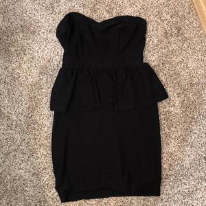 Black peplum dress